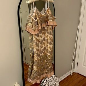 Hand embroidered cocktail dress